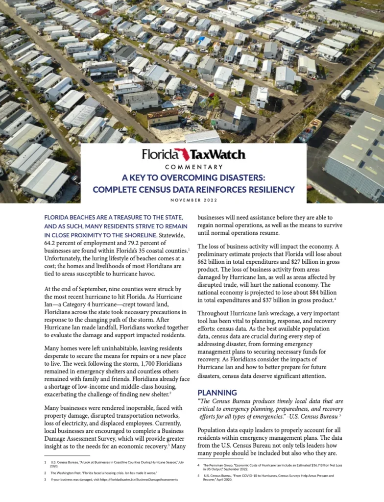 A Key to Overcoming Disasters: Complete Census Data Reinforces Resiliency